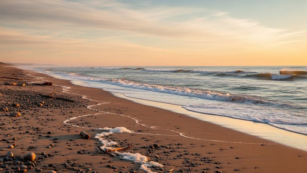 Calming quiet seaside